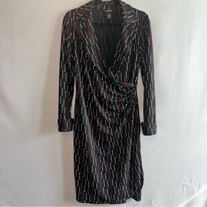 Express Black and Red Long Sleeve Dress